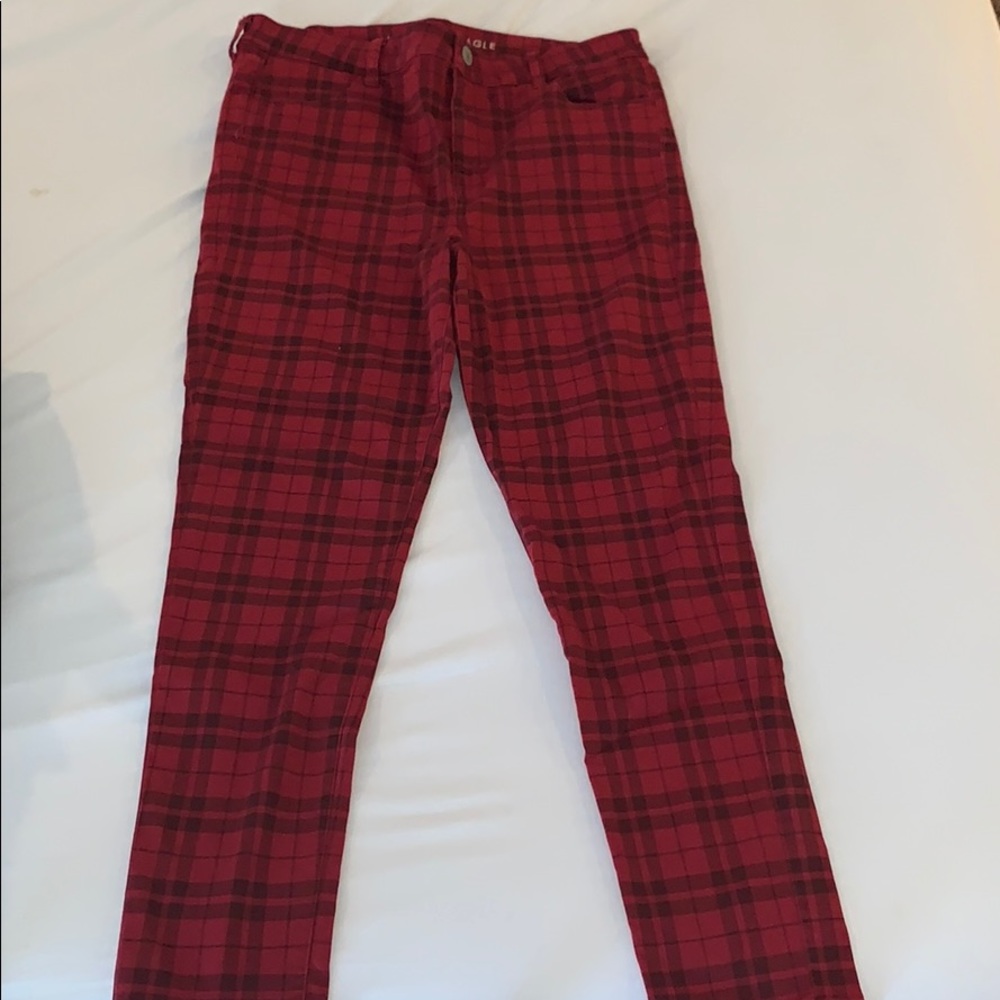 Plaid jeans